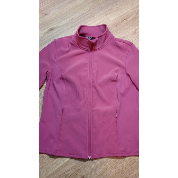 Spyder Jacket Womens Medium Pink Sweatshirt Full Zip Zipped Pockets Stretch Gym - Picture 4 of 16